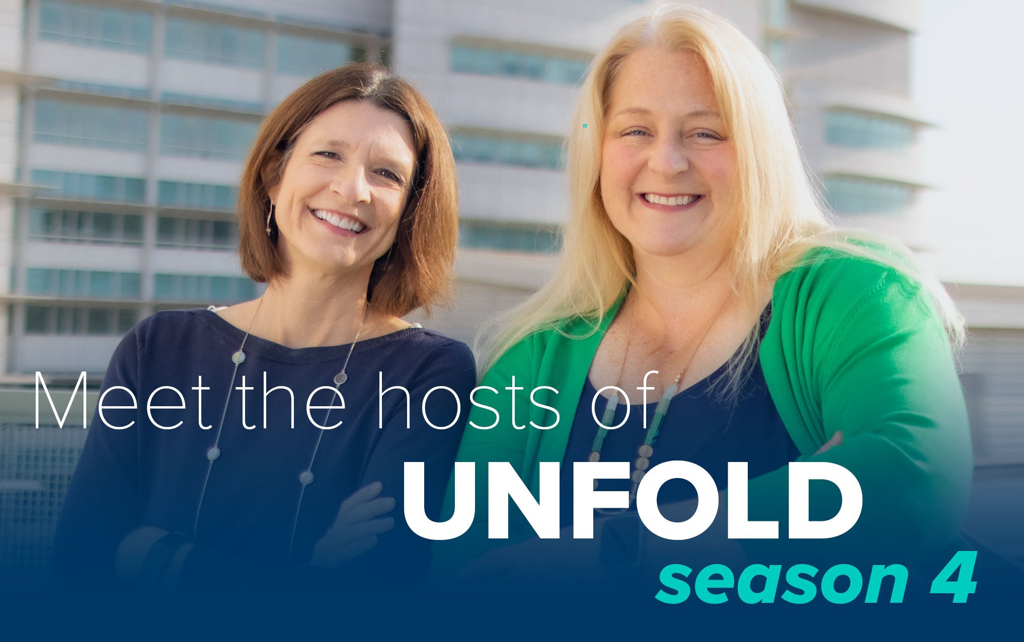 Portraits of TV Unfold Podcast Season 4 Hosts Amy Quinton and Marianne Russ Sharp